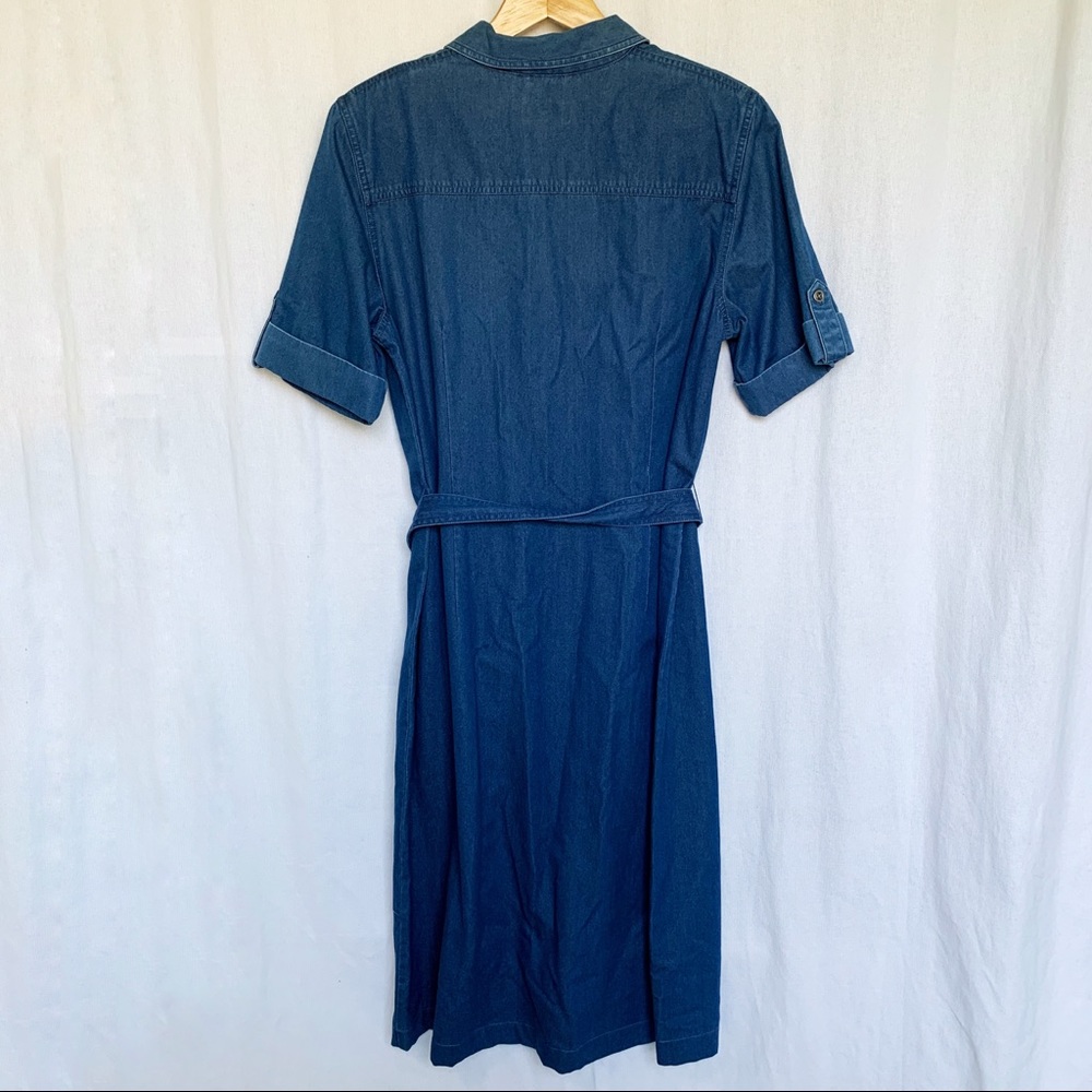 Denim Blue Shirt Dress - Picture 4 of 7